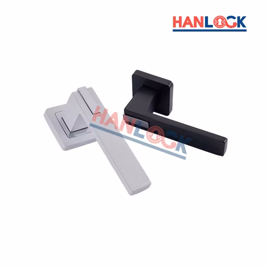 2022 Maçanetas de alumínio para decoração de casa moderna com revestimento preto/prateado