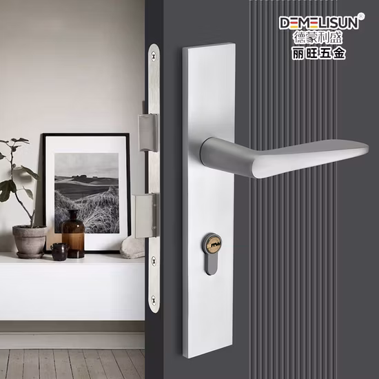 Fechadura de maçaneta de porta de material de zinco antigo vintage por atacado com roseta