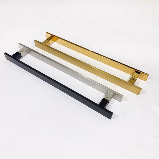 Puxadores de porta de vidro de aço inoxidável 304 para porta de vidro