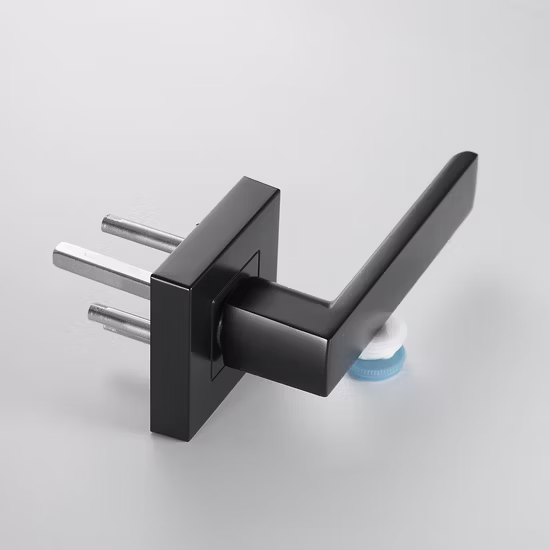 Alavanca interior de vidro de aço inoxidável comercial moderna de alumínio, alavanca de luxo para móveis, puxador seguro, maçaneta de porta de plástico, maçaneta de fechadura